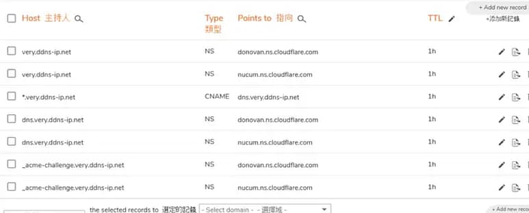 cloudns 双向解析域名托管 cf 方法